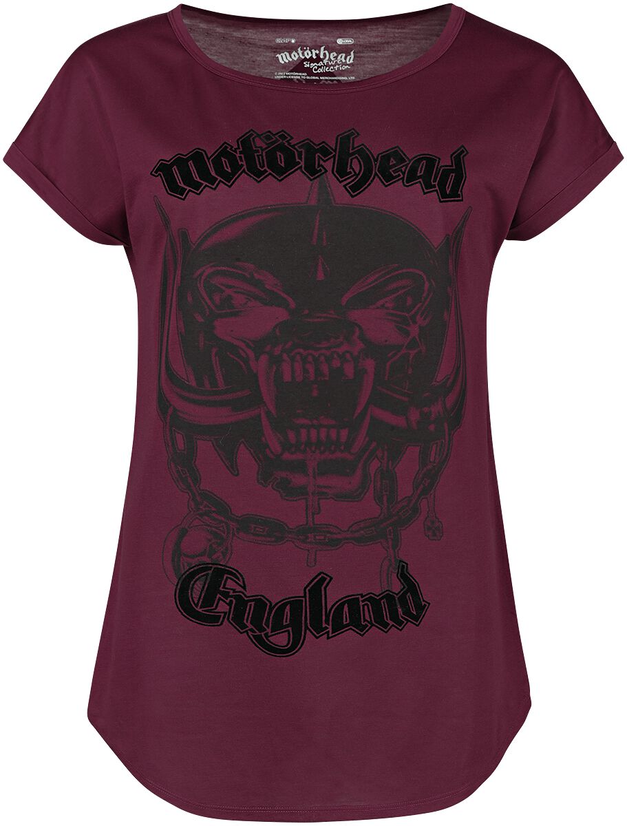 Motörhead T-Shirt - EMP Signature Collection - S bis L - für Damen - Größe M - bordeaux  - EMP exklusives Merchandise!