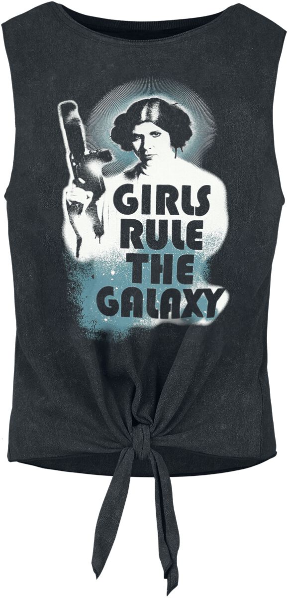 Star Wars Top - Rule The Galaxy - S bis XXL - für Damen - Größe XL - schwarz  - Lizenzierter Fanartikel