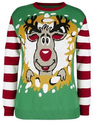 Reindeer Wreath, Ugly Christmas Sweater, Weihnachtspullover