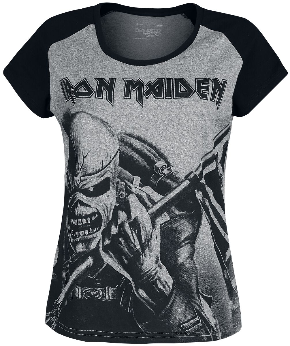 Image of Iron Maiden EMP Signature Collection Girl-Shirt hellgrau meliert/schwarz