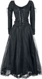 Black Net Lace Dress, Queen Of Darkness, Langes Kleid