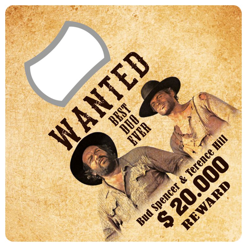 Bud Spencer Unisex Multicolor Flaschenöffner - Wanted - Lizenzierter Fanartikel
