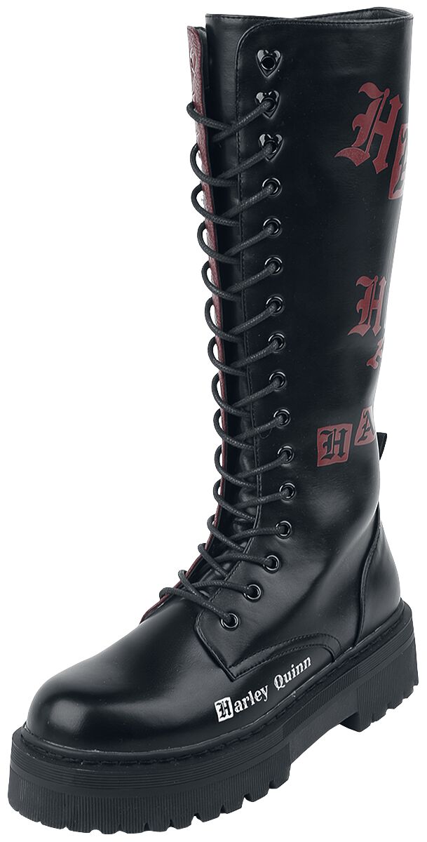 Batman Harley Quinn – Heart Stiefel rot schwarz Batman Harley Quinn – Heart Stiefel rot schwarz