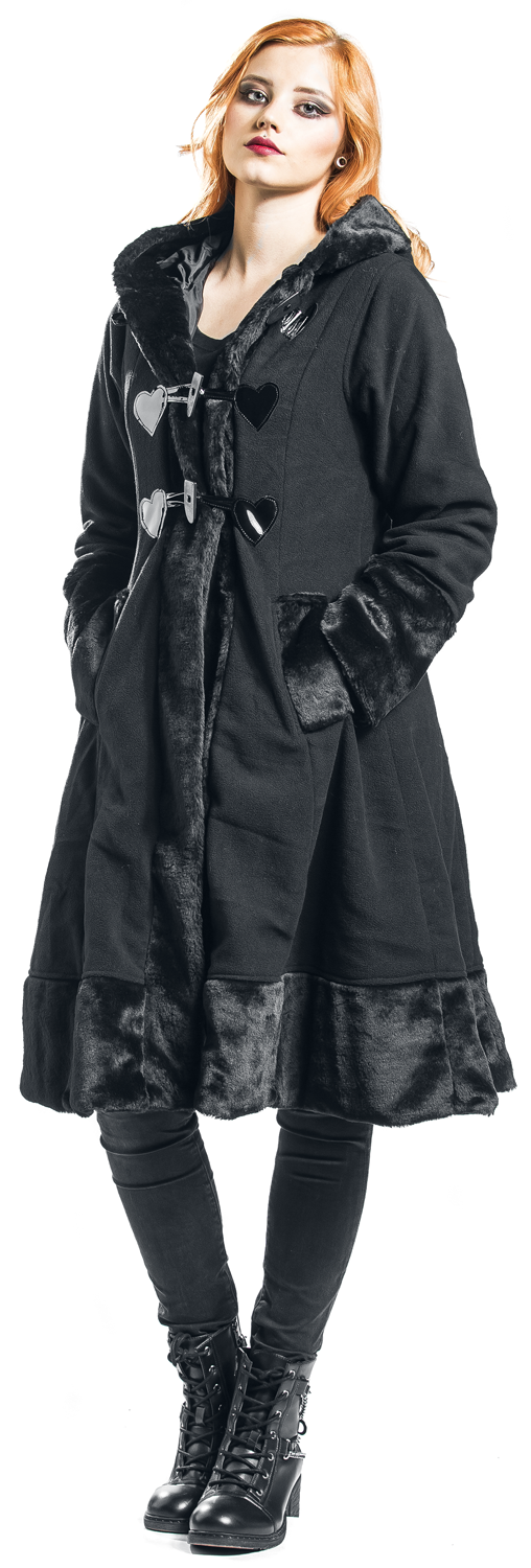 Poizen Industries Minx Coat Wintermantel schwarz