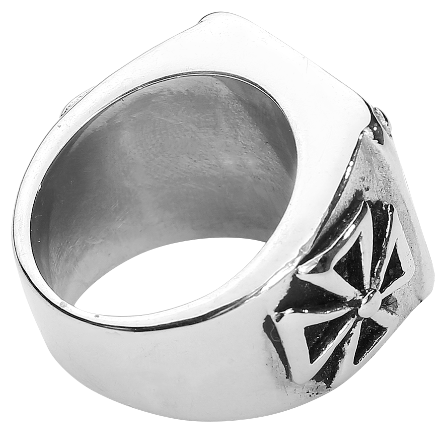 etNox hard and heavy Heavy Iron Cross Ring multicolor