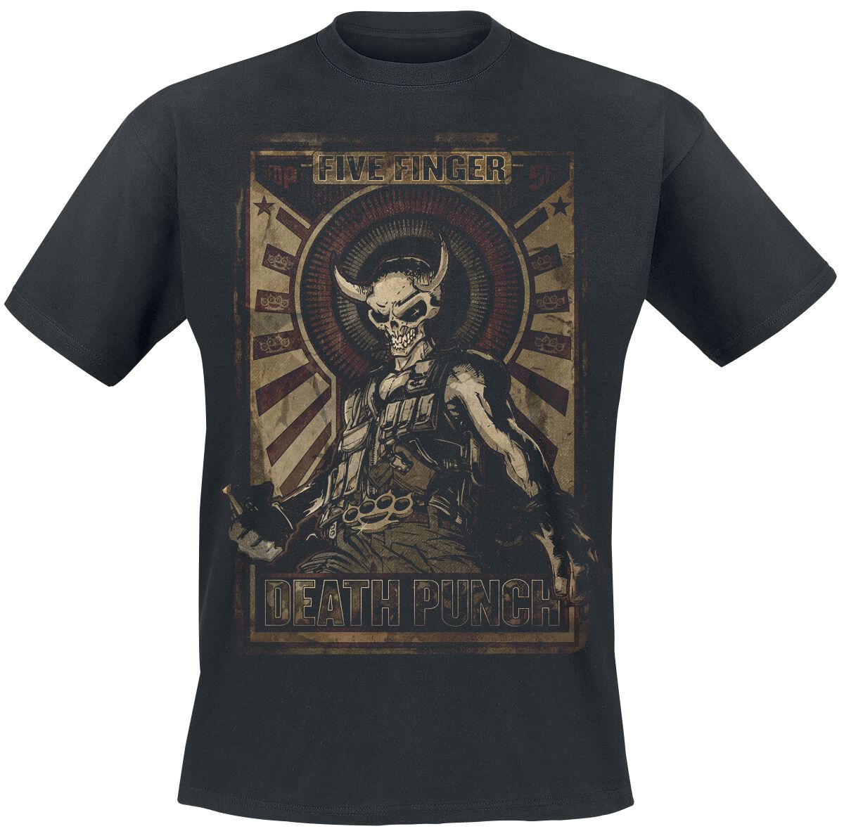 Image of Five Finger Death Punch Wrong Side Of Heaven T-Shirt schwarz