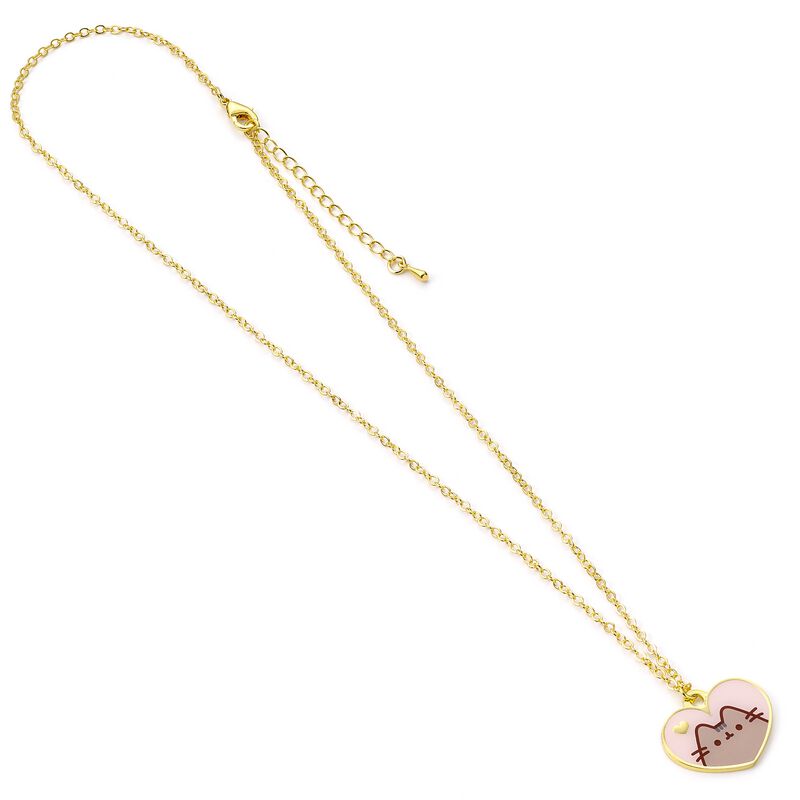 Pusheen Halskette - Heart Pusheen - goldfarben  - Lizenzierter Fanartikel