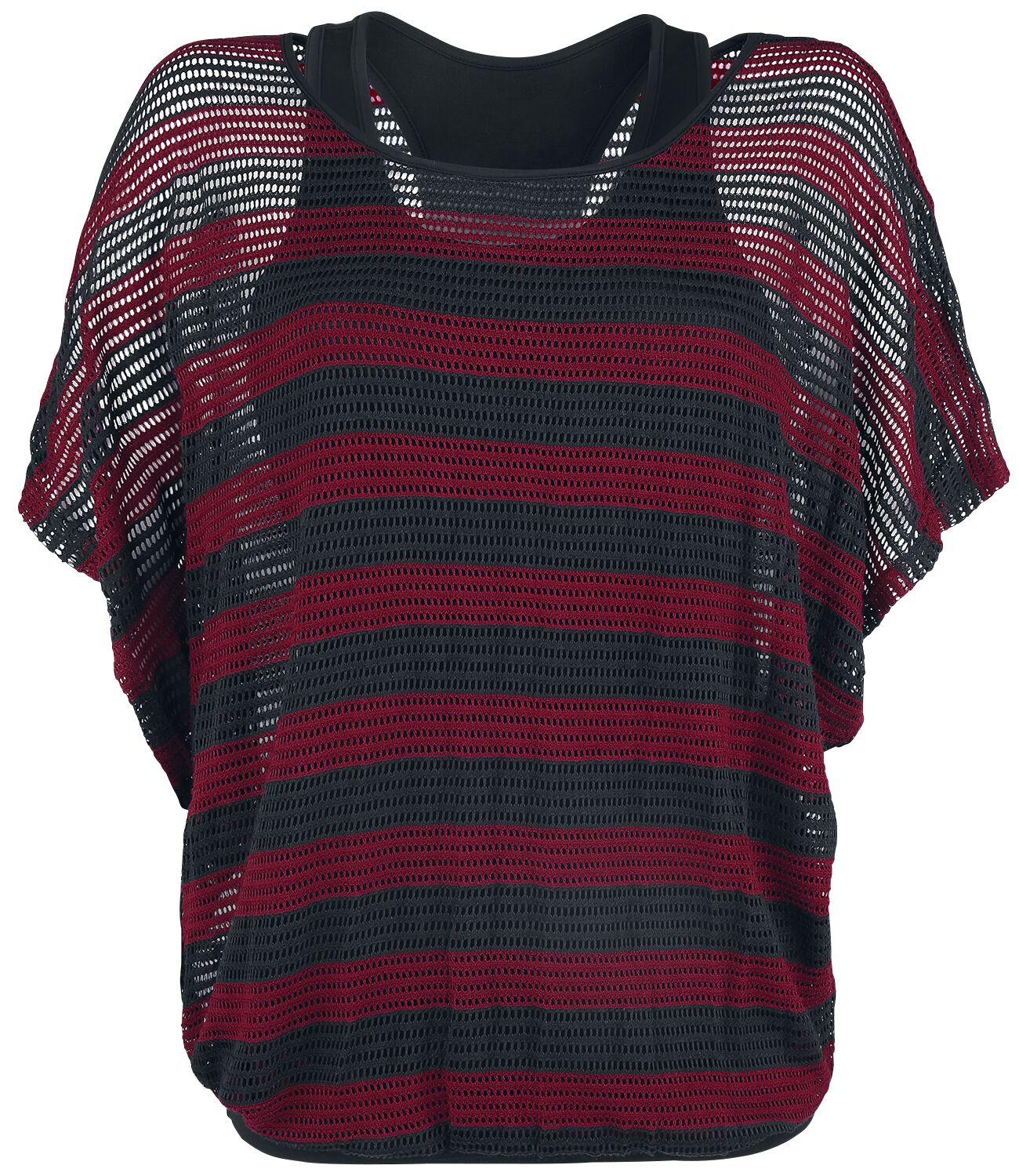 Black Premium by EMP T-Shirt - When The Heart Rules The Mind - L bis 3XL - für Damen - Größe L - rot/schwarz