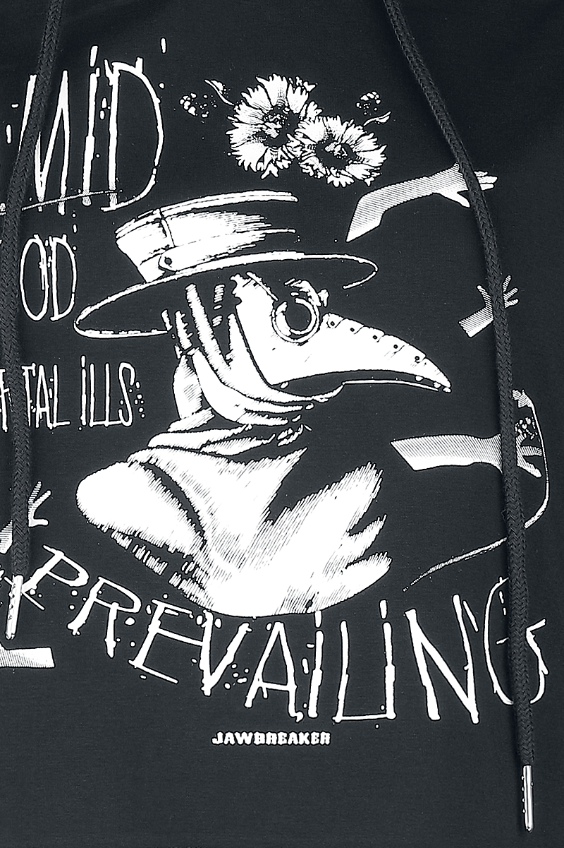 Jawbreaker Prevailing Printed Hoodie Kapuzenpullover schwarz weiß