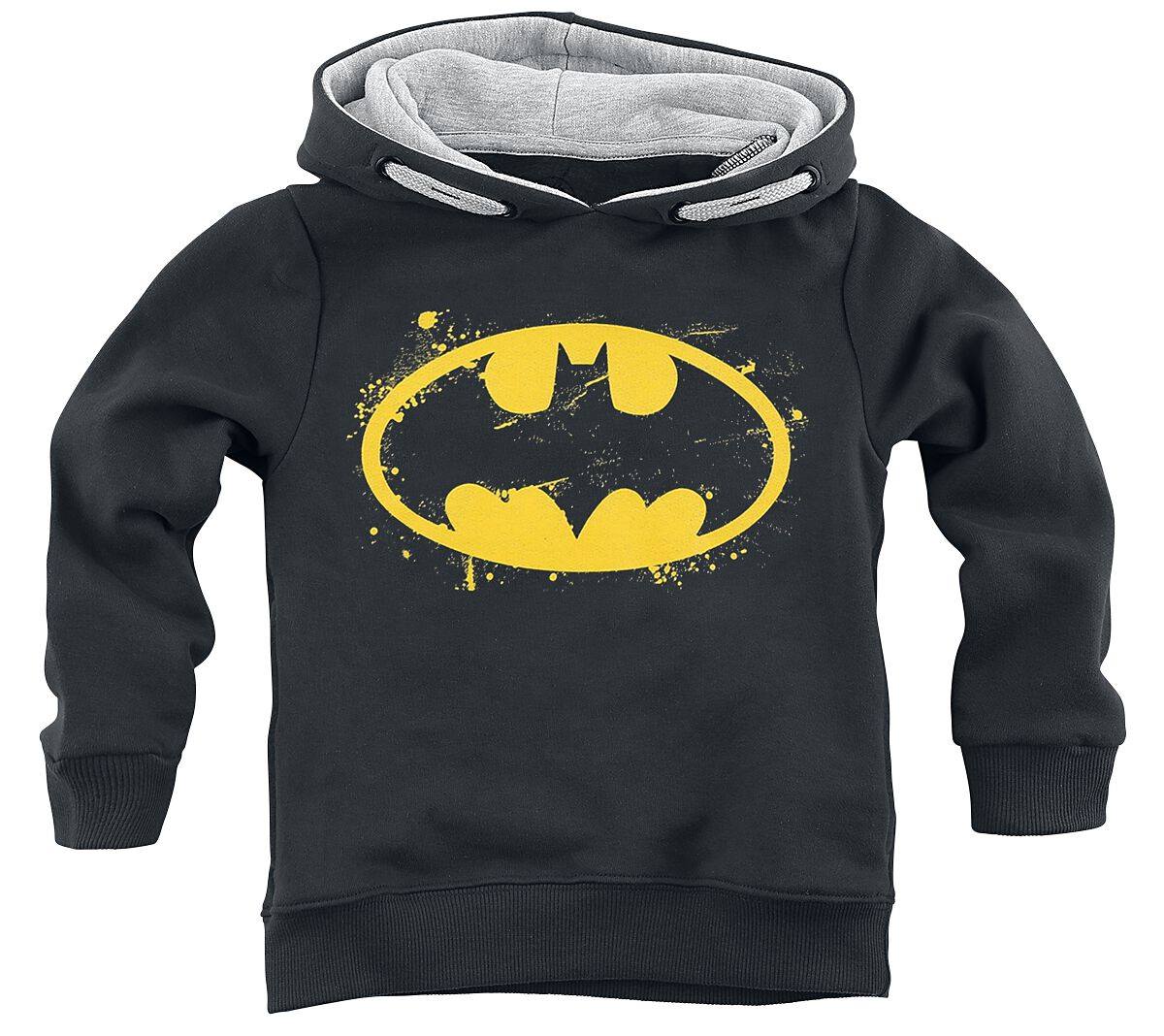 Batman Kids – Spray Logo Kapuzenpullover schwarz Batman Kids – Spray Logo Kapuzenpullover schwarz