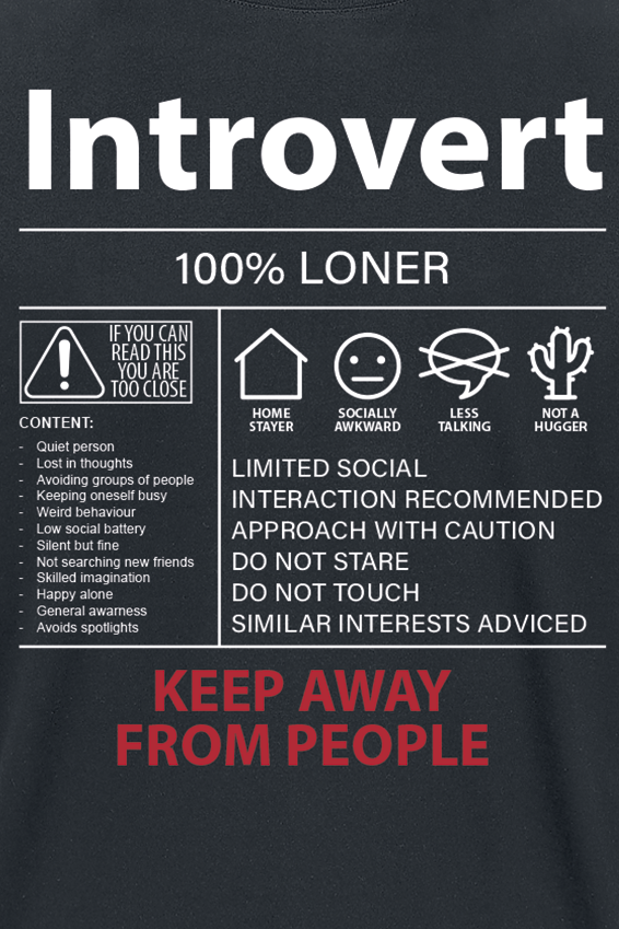 4068143277549 - Introvert T-Shirt schwarz in M