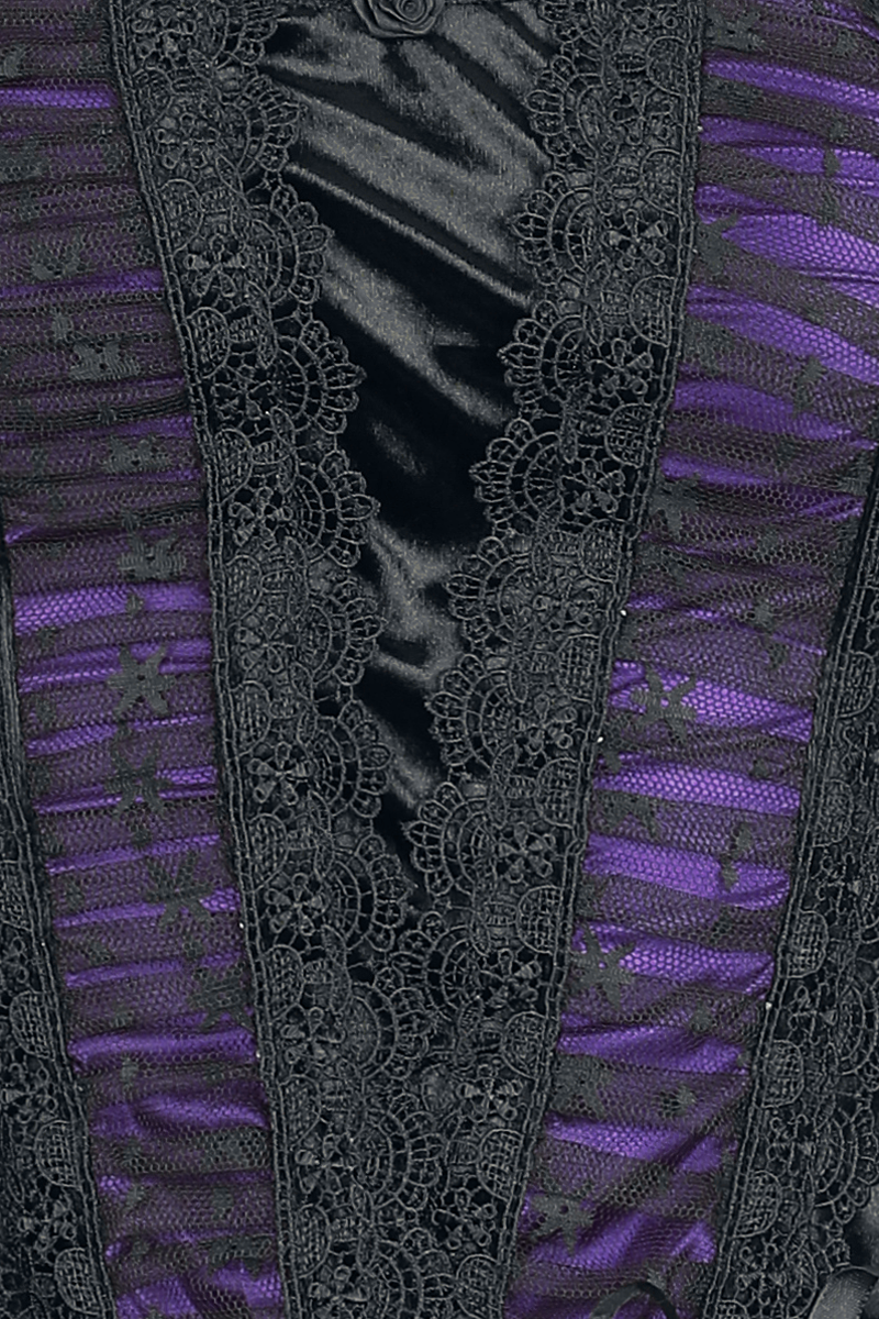 Thumbnail - Sinister Gothic Gothic Dress Kurzes Kleid schwarz lila in M