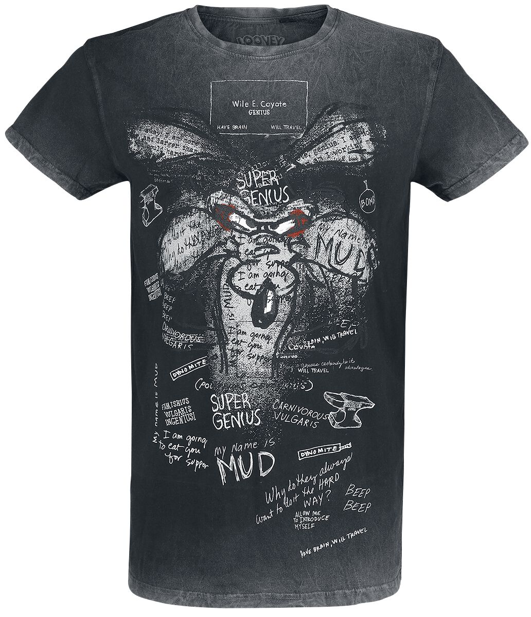 Looney Tunes Wile E. Coyote - Inner Thoughts T-Shirt schwarz in L