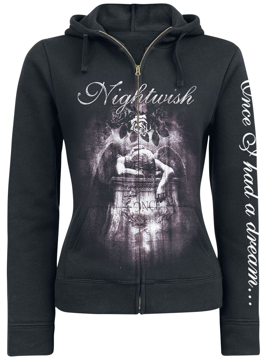 Levně Nightwish Once - 10th Anniversary Dámská mikina s kapucí na zip černá