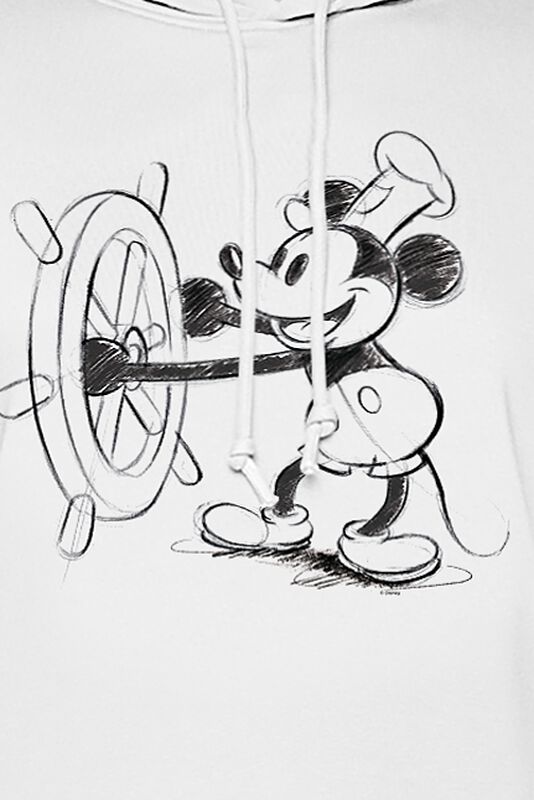 Männer Bekleidung Steamboat Sketch | Micky Maus Kapuzenpullover