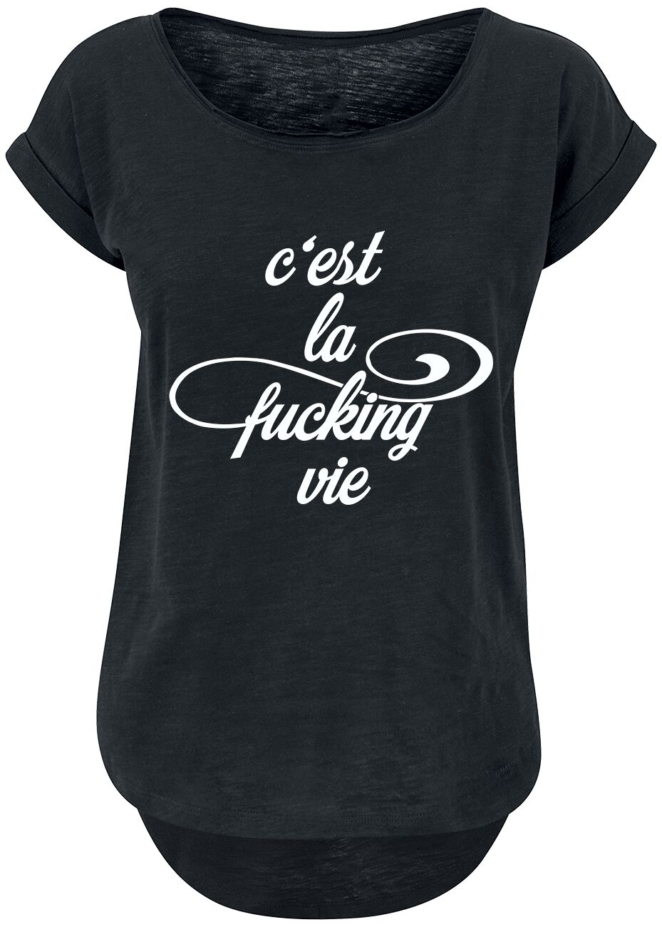 Sprüche T-Shirt - C`est La Fucking Vie - M bis 5XL - für Damen - Größe L - schwarz