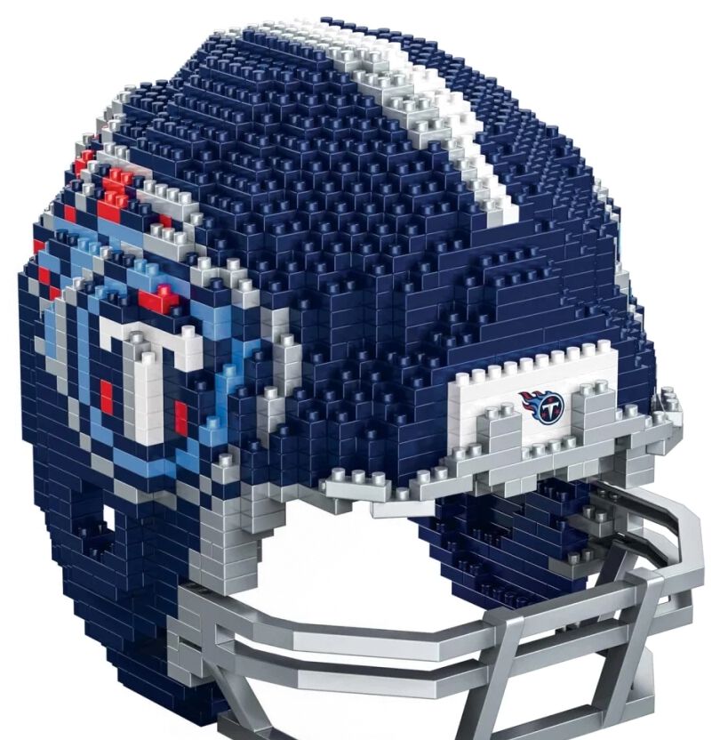 Jouets de NFL - Tennessee Titans - 3D BRXLZ - Replika Helm - pour Unisexe - bleu/rouge/blanc
