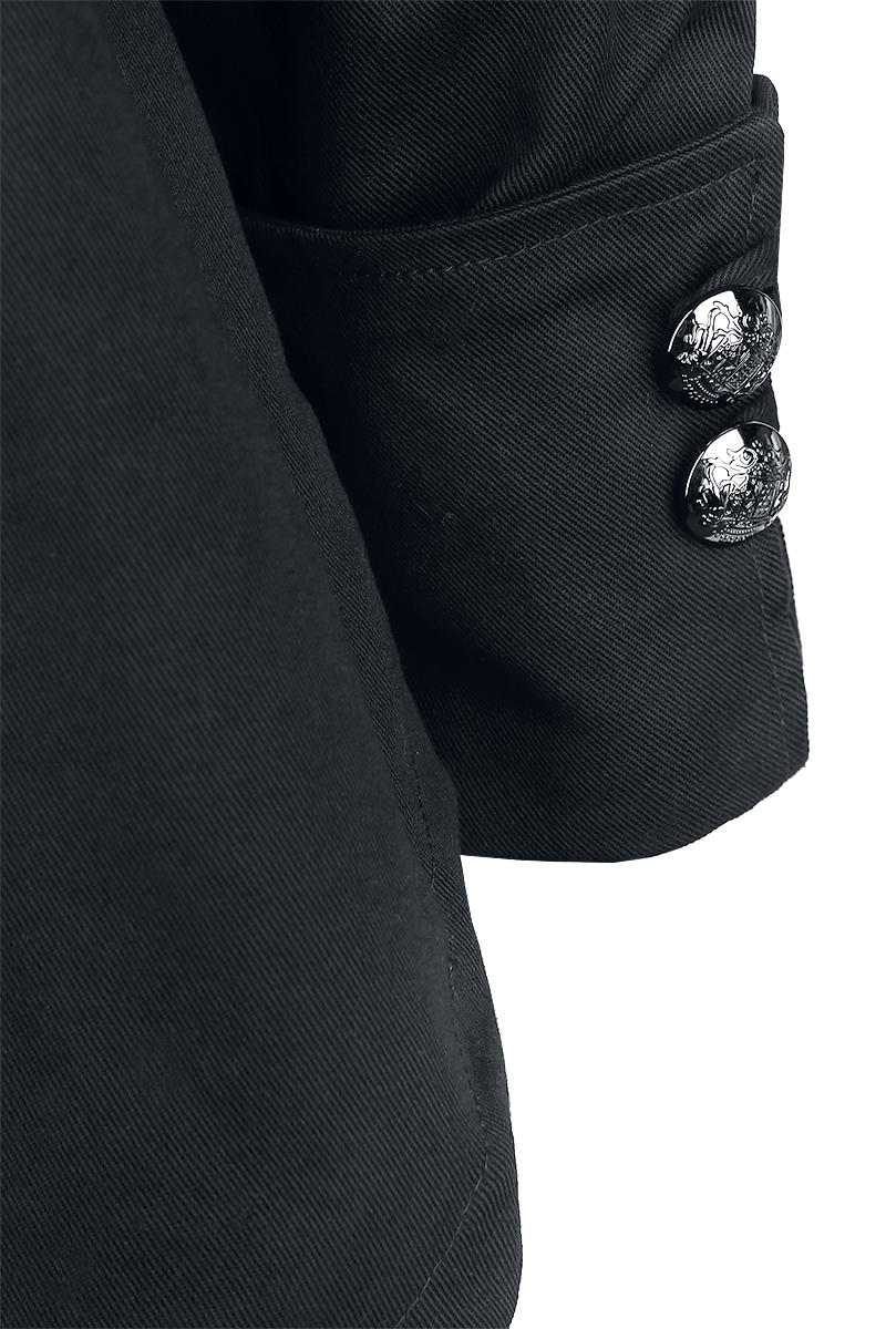 Poizen Industries Barnes Coat Militärmantel schwarz