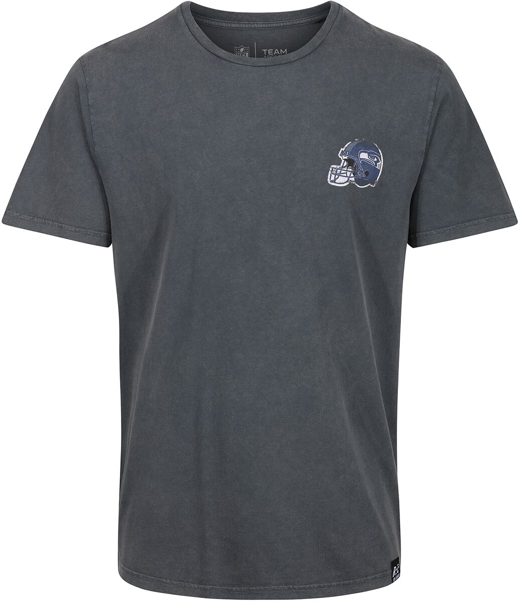 Recovered Clothing T-Shirt - NFL Seahwaks College Black Washed - S bis XXL - für Männer - Größe L - multicolor