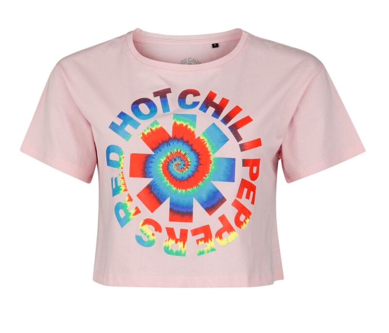 Red Hot Chili Peppers T-Shirt - Psychedelic Crest - XS bis XL - für Damen - Größe XS - rosa  - Lizenziertes Merchandise!