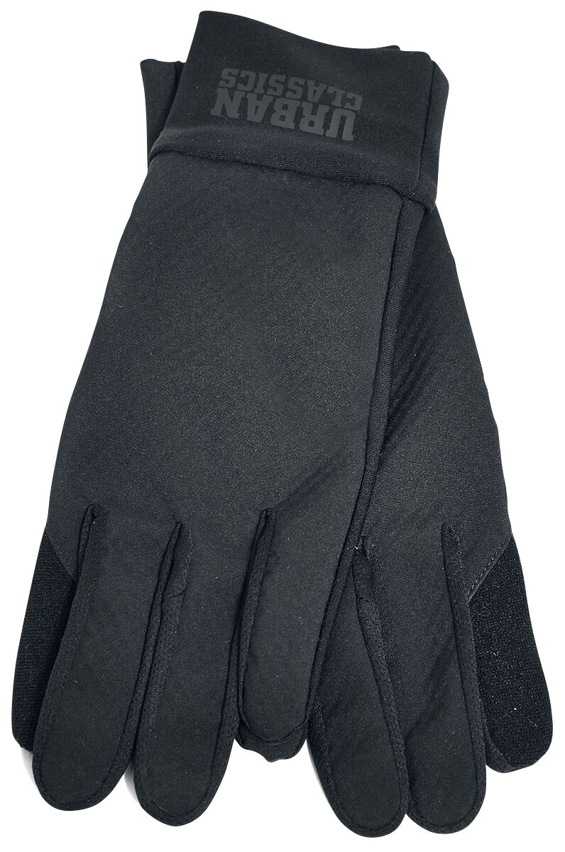 Urban Classics Performance Gloves Logo Cuff Fingerhandschuhe schwarz