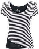 Two In One Stripes, Black Premium by EMP, T-Shirt