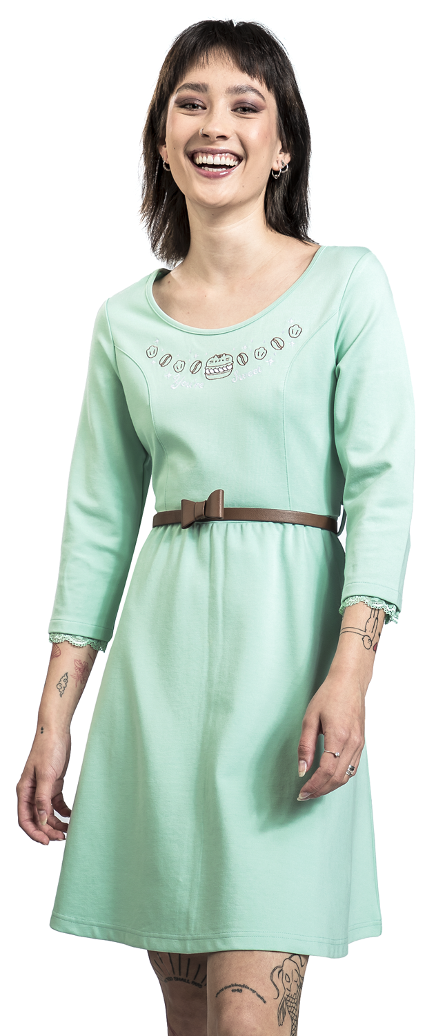 Pusheen Meowcaron Kurzes Kleid mint
