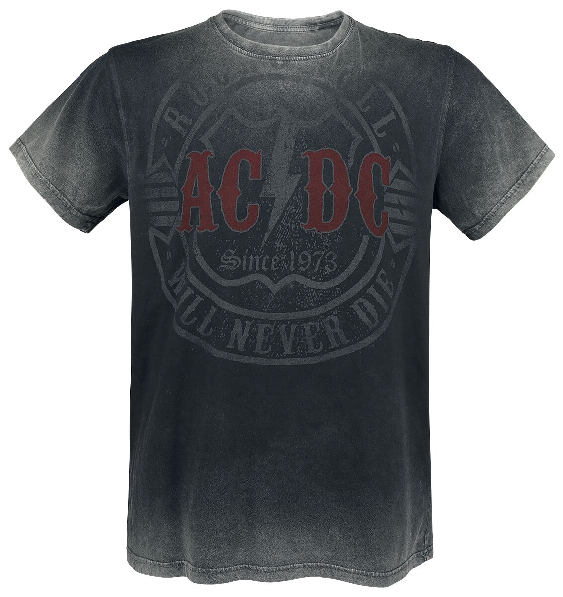 Levně AC/DC Rock & Roll - Will Never Die Tričko tmavě šedá