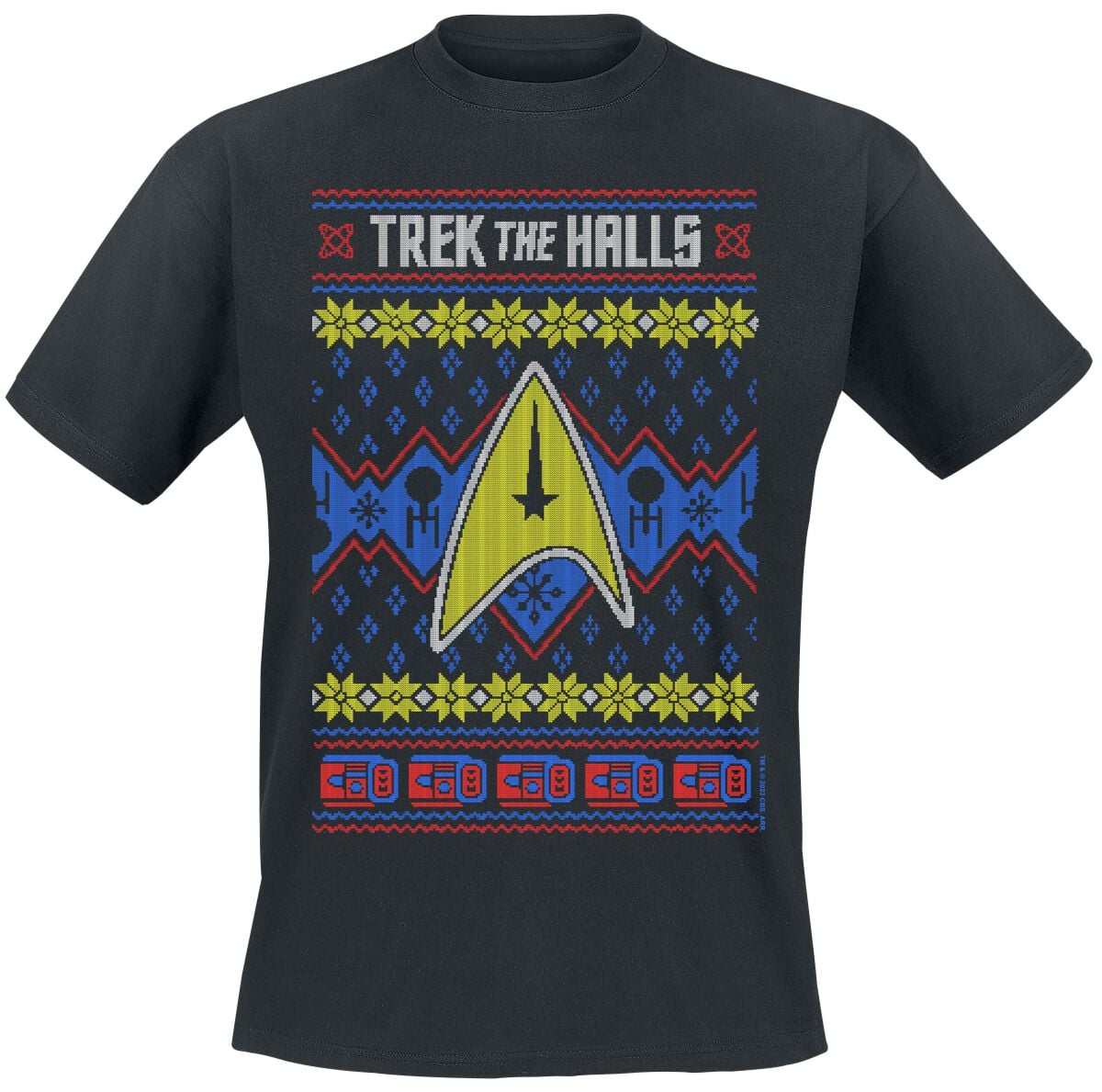 Star Trek T-Shirt - Trek The Halls - M bis 3XL - für Männer - Größe M - schwarz  - EMP exklusives Merchandise!