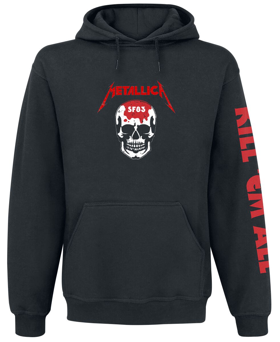 Levně Metallica Kill 'Em All - Skull Mikina s kapucí černá