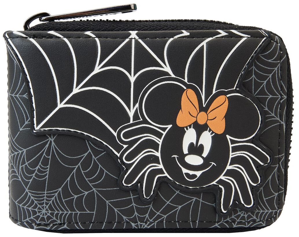 Mickey Mouse - Disney Geldbörse - Loungefly - Spider Minnie - für Damen - schwarz/weiß/orange  - Lizenzierter Fanartikel