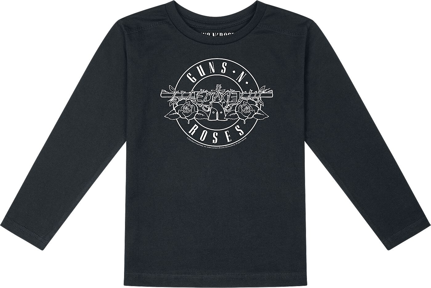 Guns N` Roses Langarmshirt für Kleinkinder - Metal-Kids - Bullet - Outline - für Mädchen & Jungen - schwarz  - Lizenziertes Merchandise!