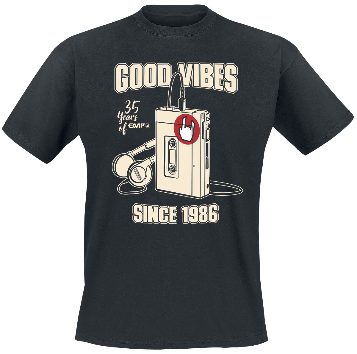 35 Years of EMP Good Vibes Since 1986 T-Shirt black