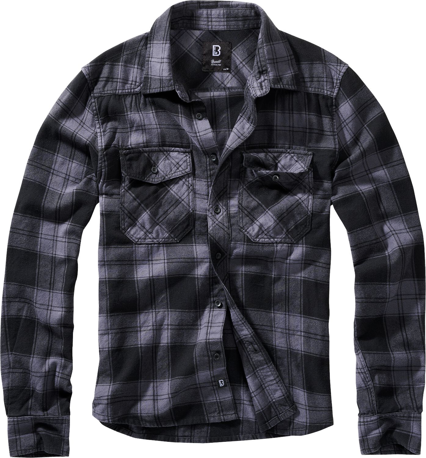Brandit Flanellhemd - Checkshirt - 6XL bis 7XL - für Männer - Größe 6XL - schwarz/charcoal