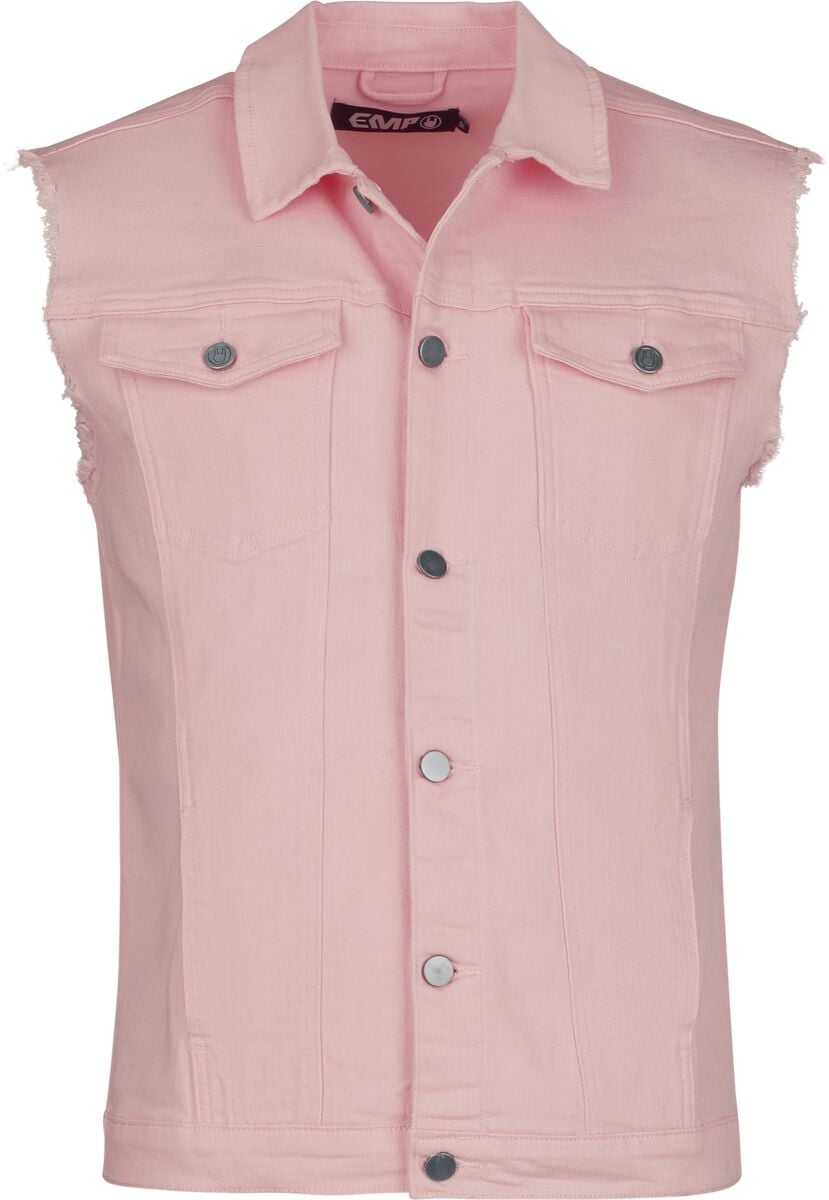 Weste - Kutte - S bis XXL - für Männer - Größe M - rosa - Männer - male