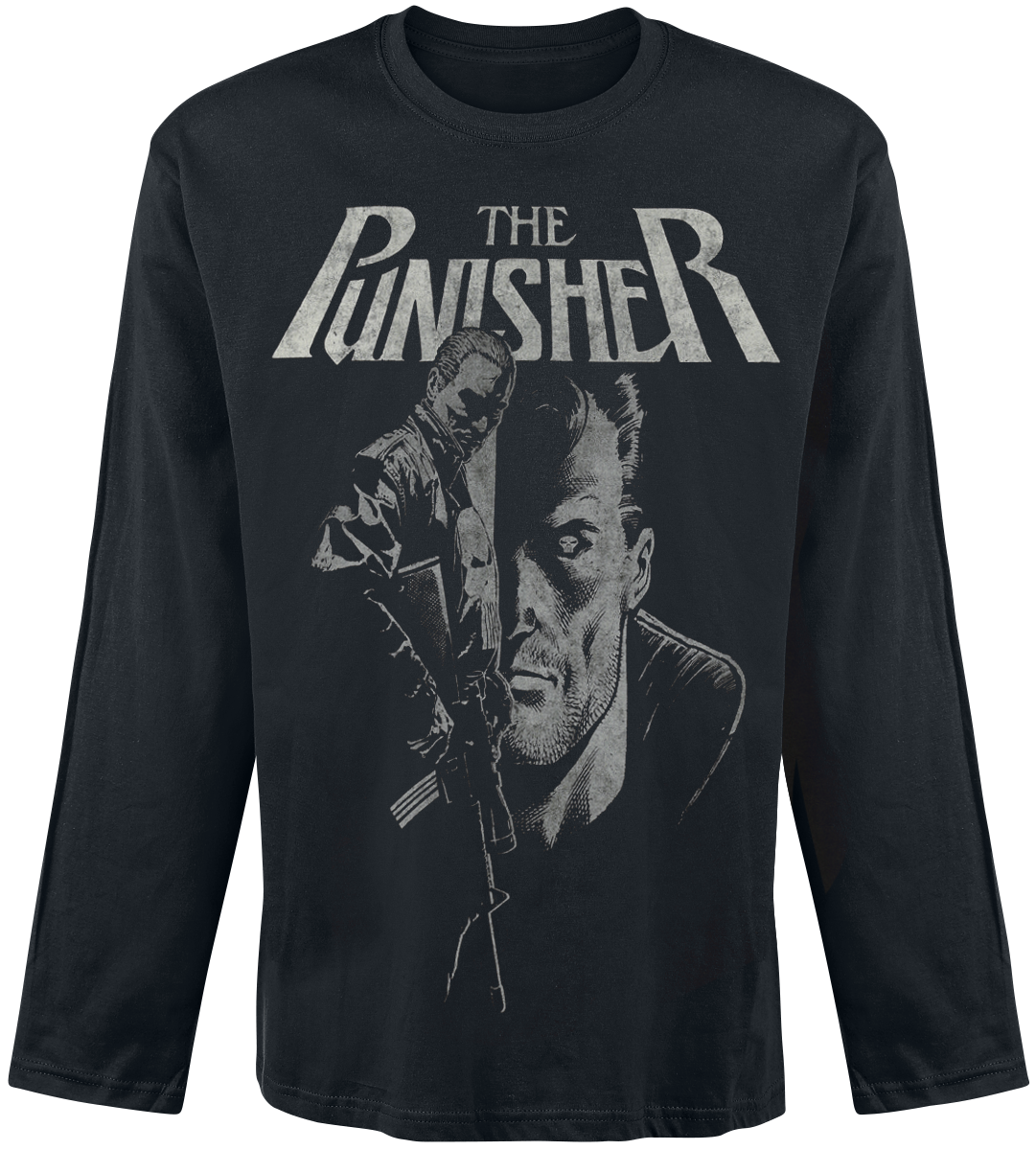 The Punisher Disney Long-sleeve Shirt - Punisher Rifle - for Men - black
