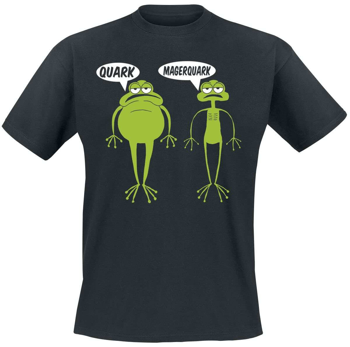 Tierisch Quark Magerquark T-Shirt schwarz in XL