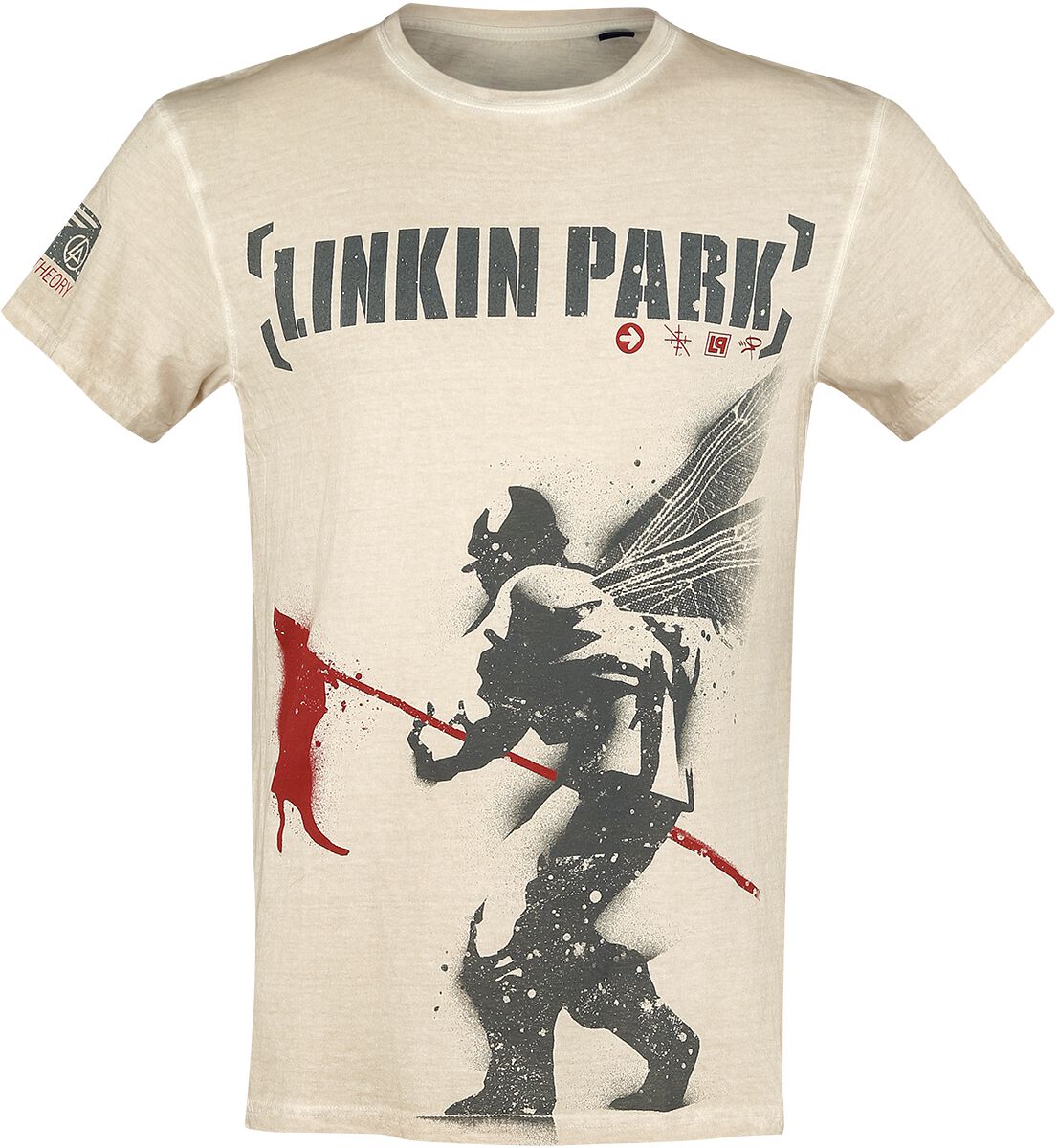 T-Shirt Manches courtes de Linkin Park - Hybrid Theory - S à 4XL - pour Homme - blanc cassé
