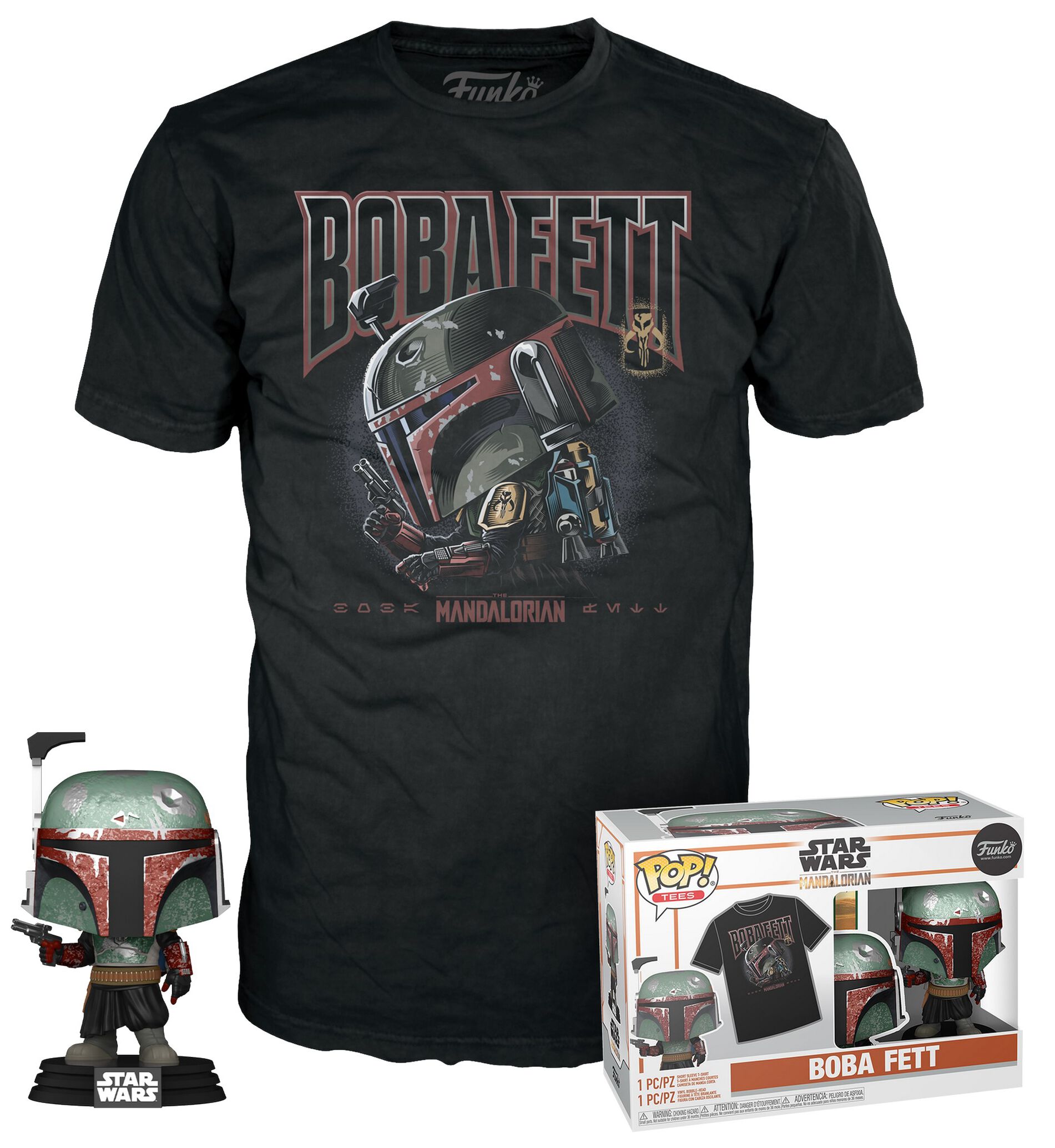 Star Wars Boba Fett – T-Shirt plus Funko – POP! & Tee Funko Pop! multicolor