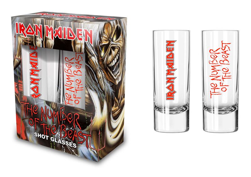 Iron Maiden Number Of The Beast Schnapsglas-Set klar