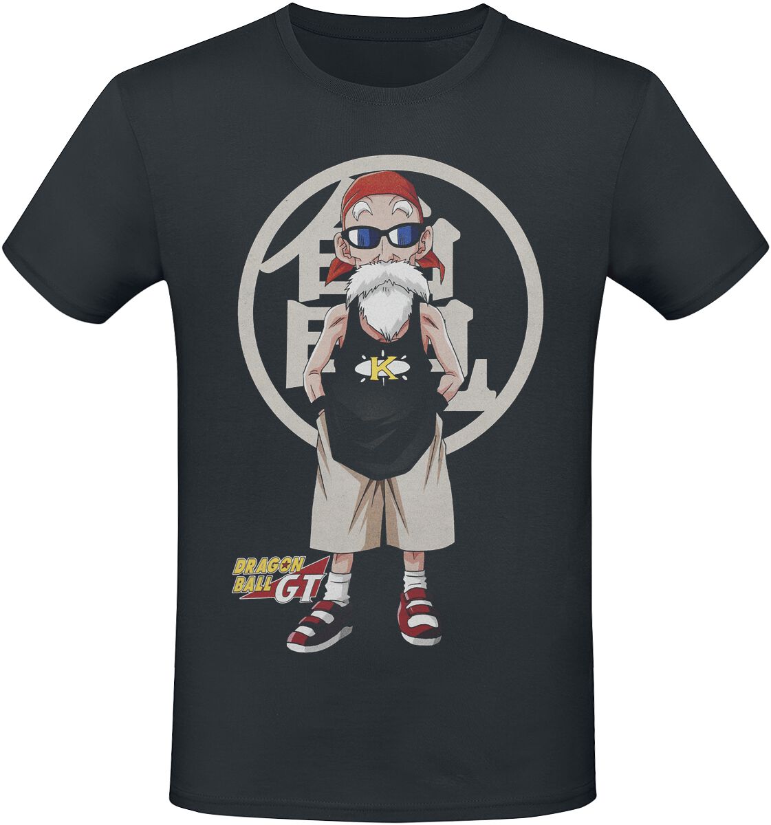 Dragon Ball - Anime T-Shirt - GT - Kamesennin - S bis XXL - für Männer - Größe S - schwarz  - Lizenzierter Fanartikel
