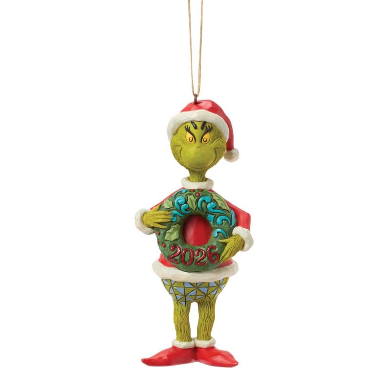 Der Grinch Weihnachtskugeln - The Grinch 2026 Hanging Ornament - The Grinch by Jim Shore   - Lizenzierter Fanartikel