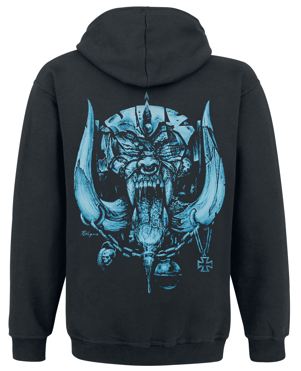Motörhead Kapuzenpullover - Kiss of death - S bis M - für Männer - Größe M - schwarz  - Lizenziertes Merchandise!