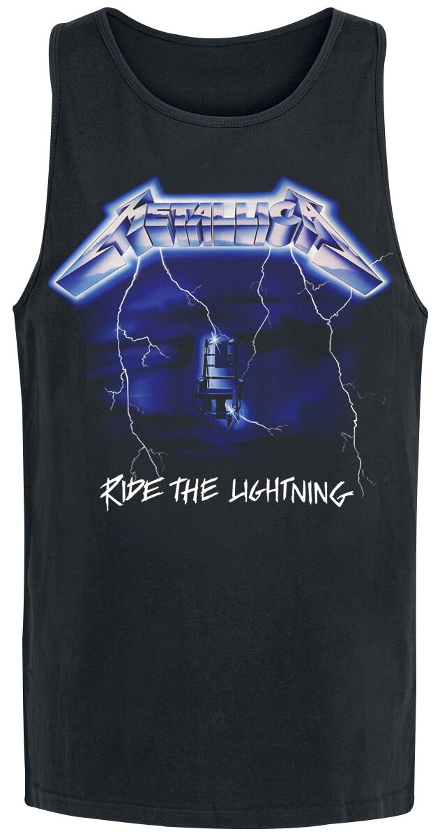 Metallica Tank-Top - Ride The Lightning - M bis 5XL - für Männer - Größe XL - schwarz  - Lizenziertes Merchandise!