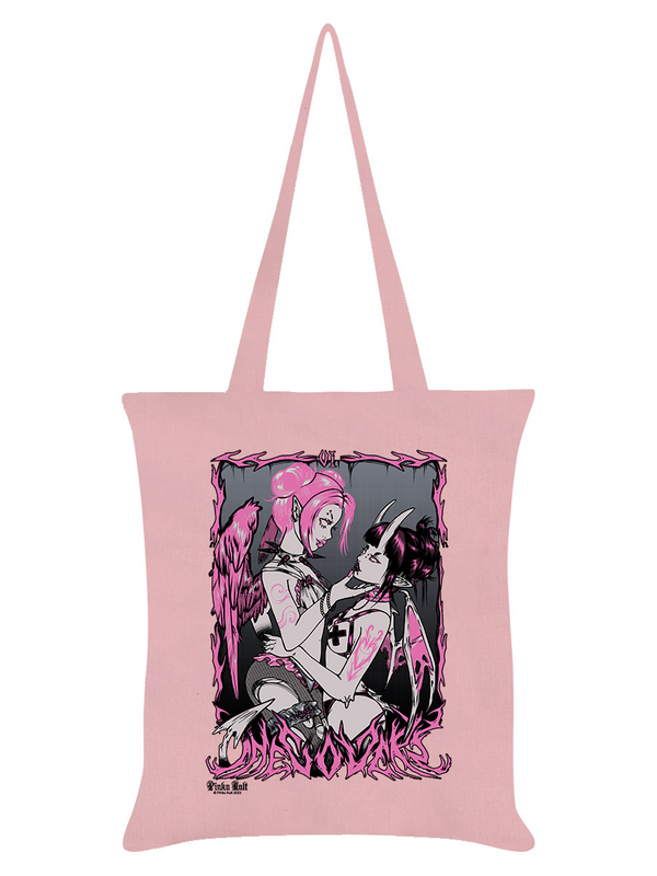 Pinku Kult Gothic Fabric bag - The Lovers - light pink
