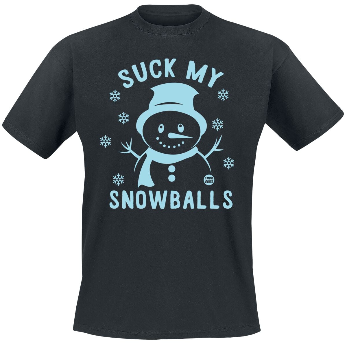 T-Shirt Manches courtes Fun de Todd Goldman - Suck My Snowballs - M à 3XL - pour Homme - noir