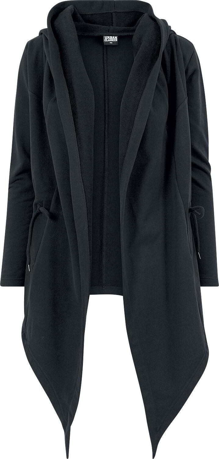 Urban Classics Cardigan - Ladies Hooded Sweat Cardigan - XS bis 5XL - für Damen - Größe XXL - schwarz