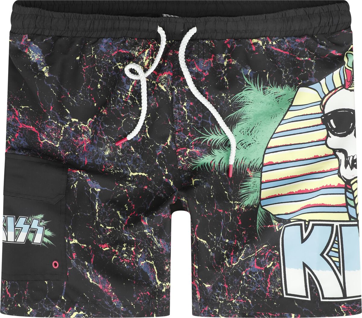 Kiss Badeshort - EMP Signature Collection - M bis 3XL - für Männer - Größe M - multicolor  - EMP exklusives Merchandise!