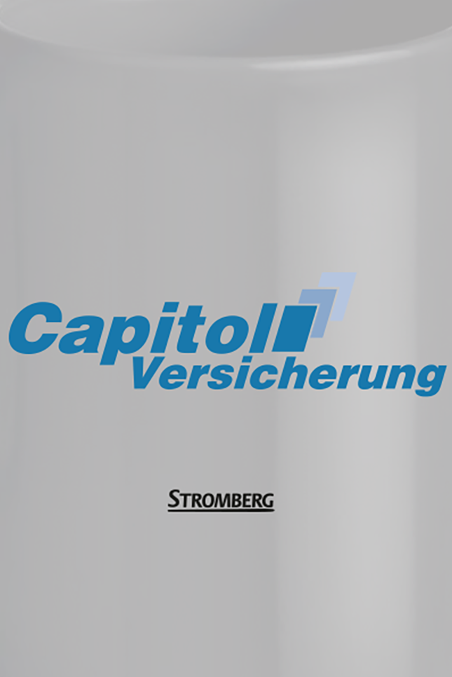 Stromberg Capitol Versicherung Tasse weiß