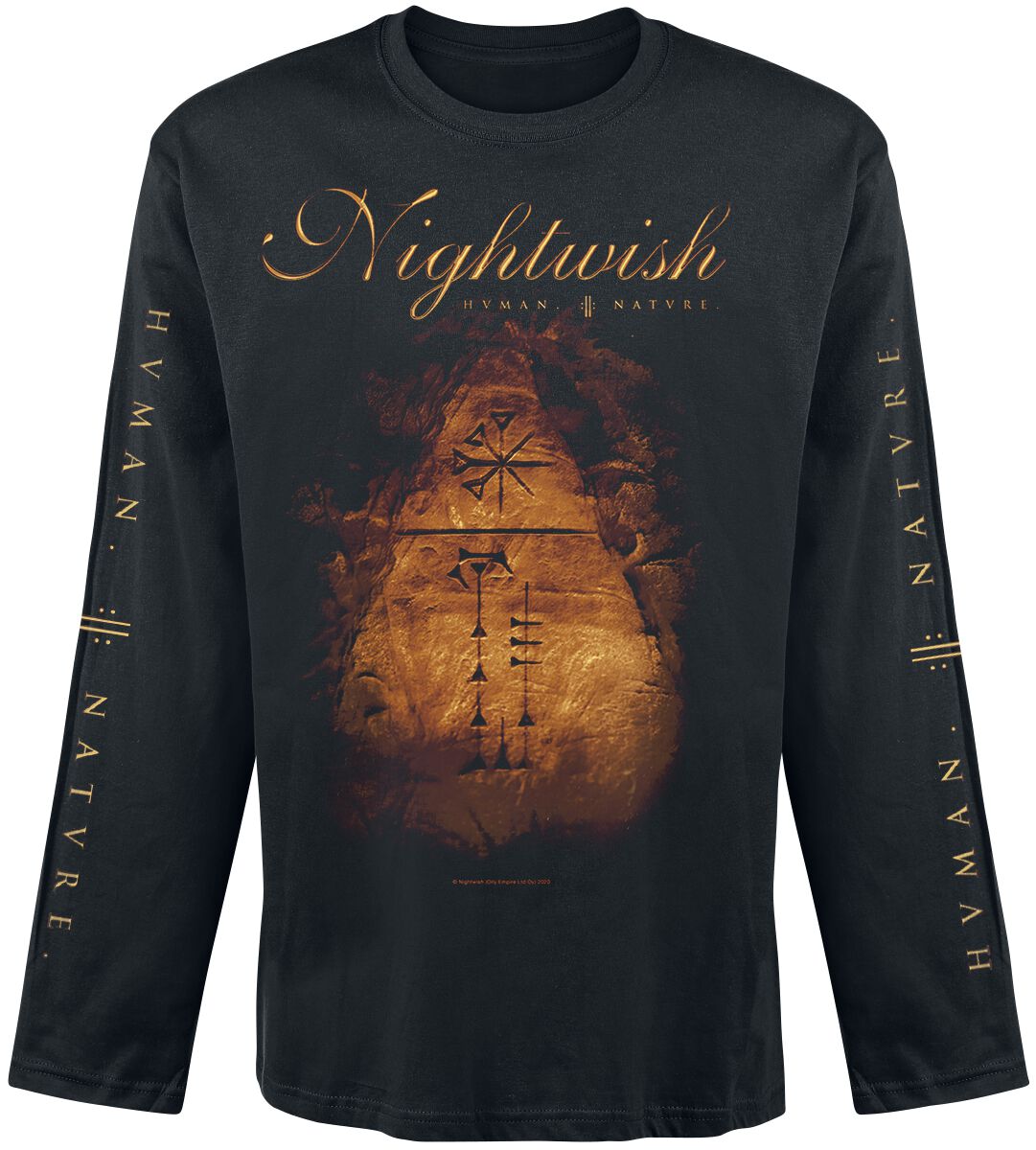 T-shirt manches longues de Nightwish - Human. :||: Nature. - S à XXL - pour Homme - noir